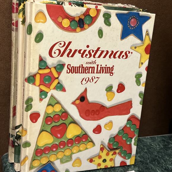 5 Christmas With Southern Living Hardcover Books 1985–1989 Vintage Cookbook Set - Picture 4 of 6